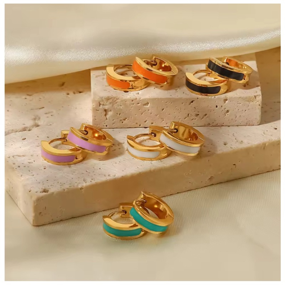 Elegant Gold-Plated Hoop Earrings Set